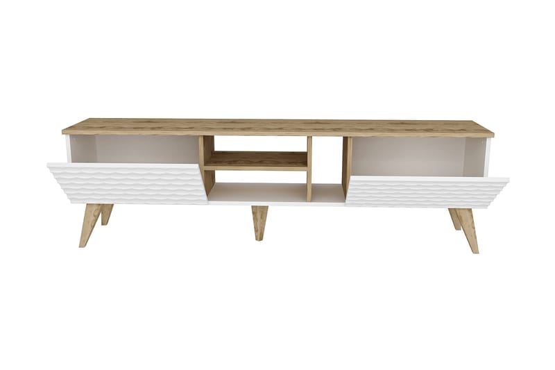 Hejde TV-Bänk 180 cm - Vit/Brun - Möbler - Tv möbel & mediamöbel - TV bänk & mediabänk