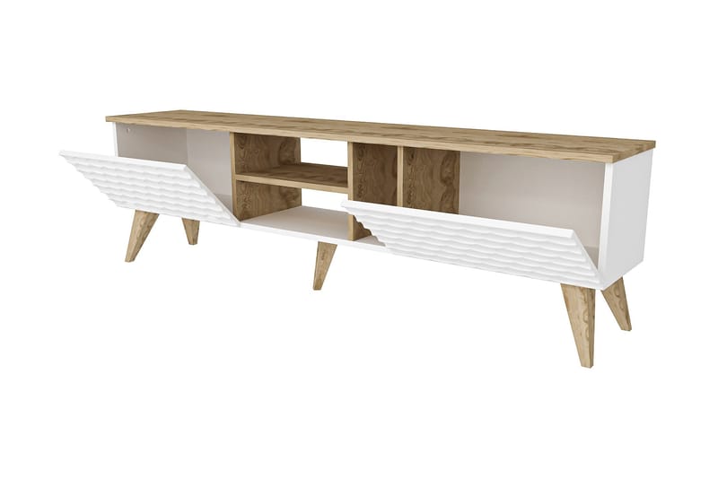 Hejde TV-Bänk 180 cm - Vit/Brun - Möbler - Tv möbel & mediamöbel - TV bänk & mediabänk