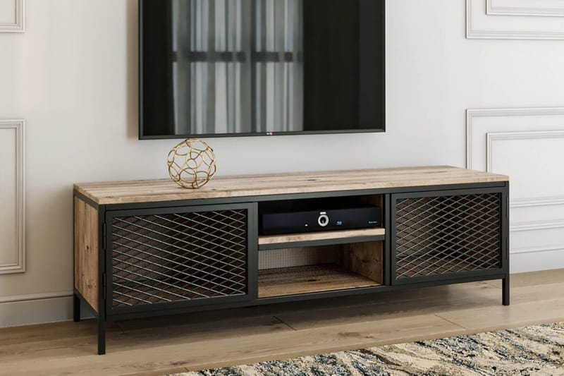 Hellroaring TV-Bänk 150 cm - Ek|Svart - Möbler - Tv möbel & mediamöbel - TV bänk & mediabänk