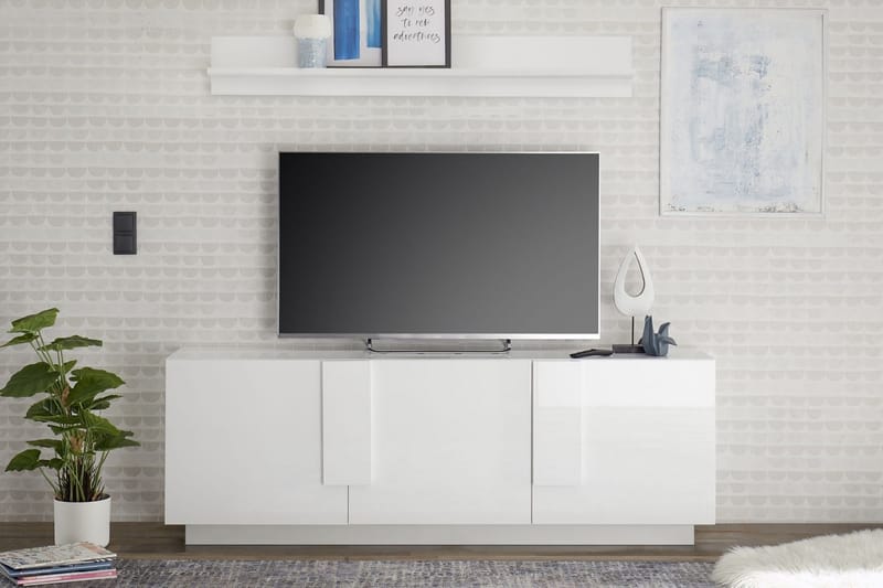 Helmund Tv-bänk 182 cm - Vit - TV bänk & mediabänk