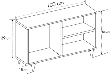 Hensiek TV-Bänk 100 cm - Trä/Natur - Möbler - Tv möbel & mediamöbel - TV bänk & mediabänk