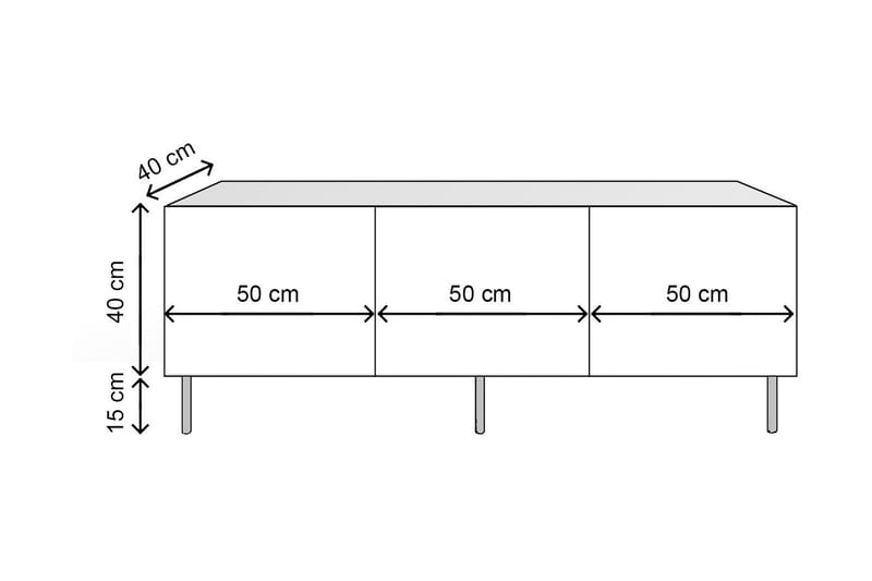 Himmo Tv-bänk 150 cm - Natur - Möbler - Tv möbel & mediamöbel - TV bänk & mediabänk