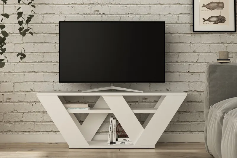 Homitis Tv-Bänk 110 cm - Vit - Möbler - Tv möbel & mediamöbel - TV bänk & mediabänk