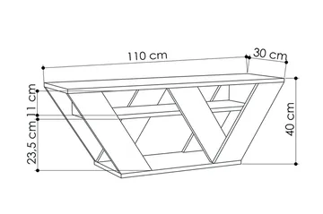 Homitis Tv-Bänk 110 cm - Vit - Möbler - Tv möbel & mediamöbel - TV bänk & mediabänk