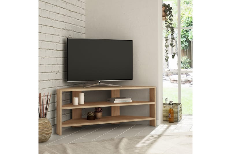 Homitis Tv-bänk 114 cm - Ljusbrun - Möbler - Tv möbel & mediamöbel - TV bänk & mediabänk