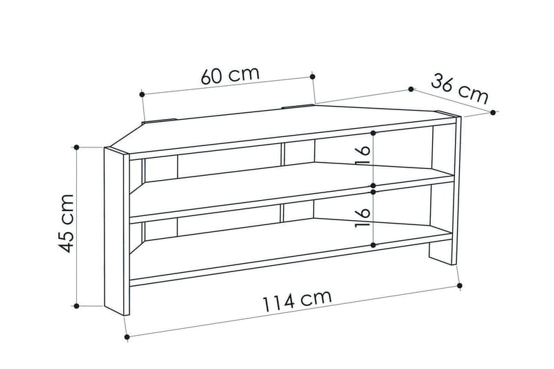 Homitis Tv-bänk 114 cm - Vit - Möbler - Tv möbel & mediamöbel - TV bänk & mediabänk