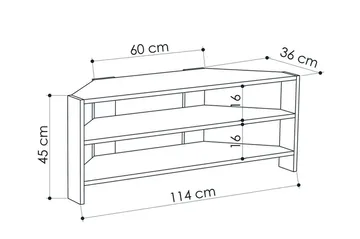 Homitis Tv-bänk 114 cm - Vit - Möbler - Tv möbel & mediamöbel - TV bänk & mediabänk
