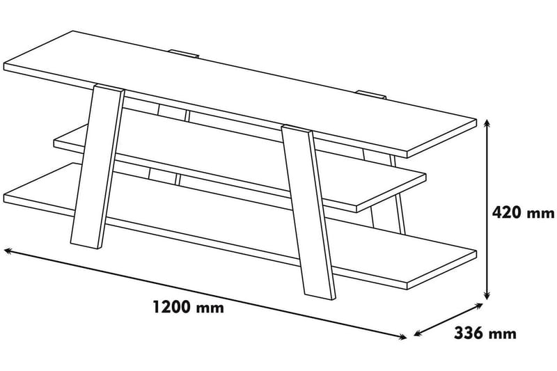 Hovdane TV-Bänk 120 cm - Brun - Möbler - Tv möbel & mediamöbel - TV bänk & mediabänk