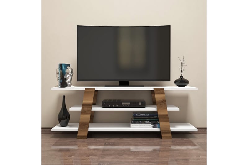Hovdane TV-Bänk 120 cm - Brun/Vit - Möbler - Tv möbel & mediamöbel - TV bänk & mediabänk