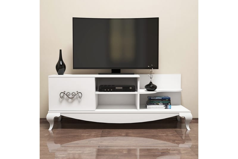 Hovdane TV-Bänk 130 cm - Vit - Möbler - Tv möbel & mediamöbel - TV bänk & mediabänk