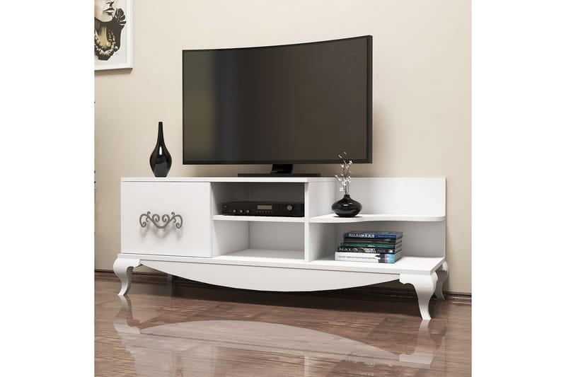 Hovdane TV-Bänk 130 cm - Vit - Möbler - Tv möbel & mediamöbel - TV bänk & mediabänk