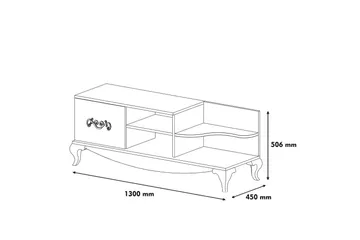 Hovdane TV-Bänk 130 cm - Vit - Möbler - Tv möbel & mediamöbel - TV bänk & mediabänk