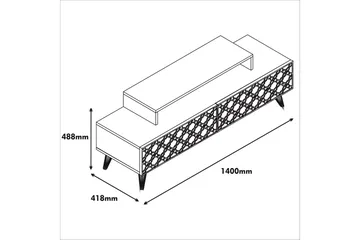 Hovdane TV-Bänk 140 cm - Brun - Möbler - Tv möbel & mediamöbel - TV bänk & mediabänk