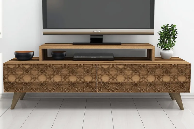 Hovdane TV-Bänk 140 cm - Brun - Möbler - Tv möbel & mediamöbel - TV bänk & mediabänk