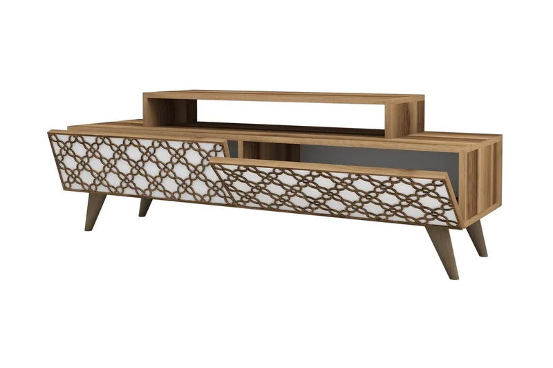 Hovdane TV-Bänk 140 cm - Brun/Vit - Möbler - Tv möbel & mediamöbel - TV bänk & mediabänk