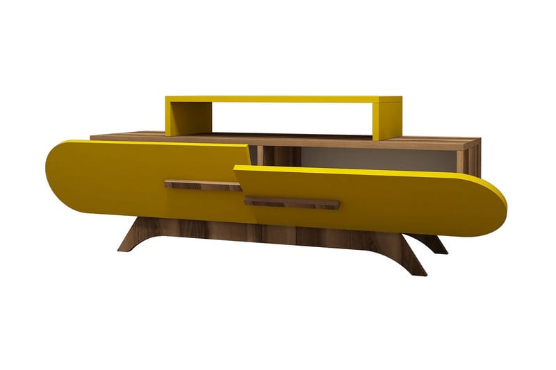 Hovdane TV-Bänk 145 cm - Brun/Gul - Möbler - Tv möbel & mediamöbel - TV bänk & mediabänk