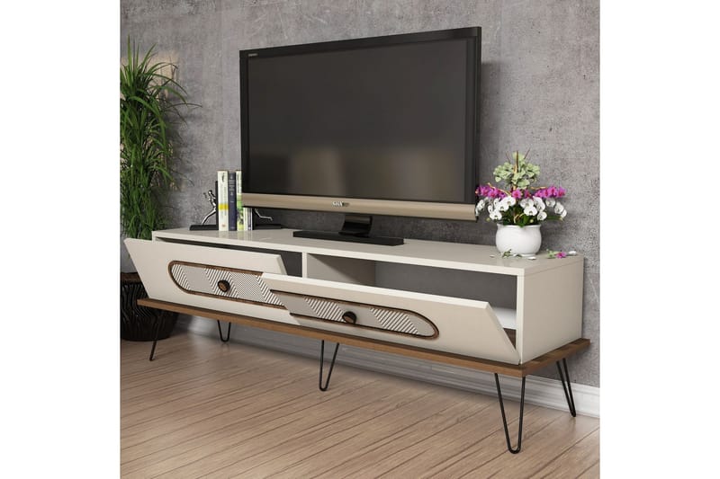 Hovdane TV-Bänk 145 cm - Brun/Vit - Möbler - Tv möbel & mediamöbel - TV bänk & mediabänk