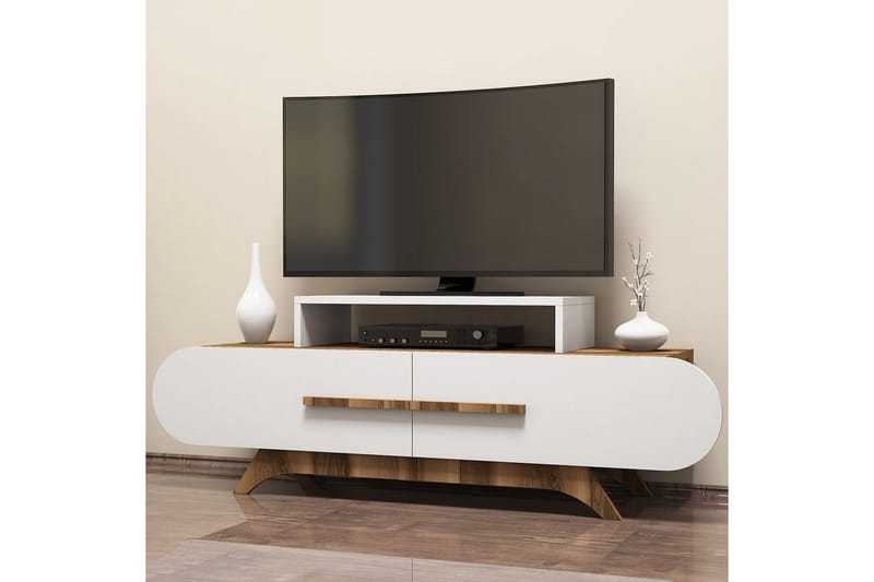 Hovdane TV-Bänk 145 cm - Brun/Vit - Möbler - Tv möbel & mediamöbel - TV bänk & mediabänk