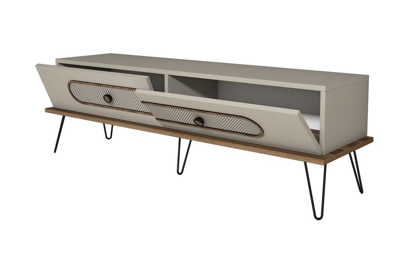 Hovdane TV-Bänk 145 cm - Brun/Vit - Möbler - Tv möbel & mediamöbel - TV bänk & mediabänk