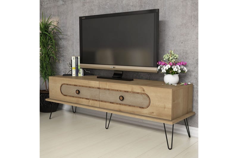 Hovdane TV-Bänk 145 cm - Ljusbrun - Möbler - Tv möbel & mediamöbel - TV bänk & mediabänk