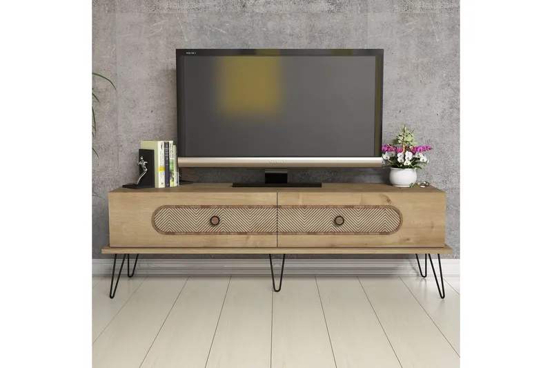 Hovdane TV-Bänk 145 cm - Ljusbrun - Möbler - Tv möbel & mediamöbel - TV bänk & mediabänk