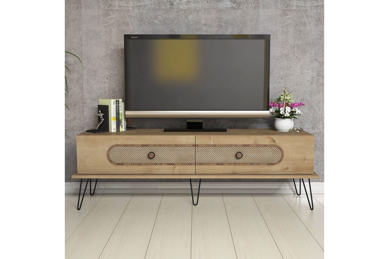 Hovdane TV-Bänk 145 cm - Ljusbrun - Möbler - Tv möbel & mediamöbel - TV bänk & mediabänk