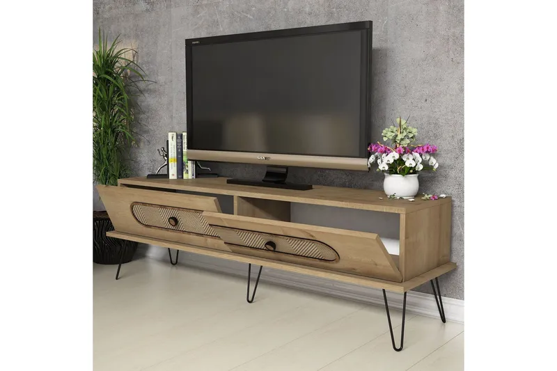 Hovdane TV-Bänk 145 cm - Ljusbrun - Möbler - Tv möbel & mediamöbel - TV bänk & mediabänk