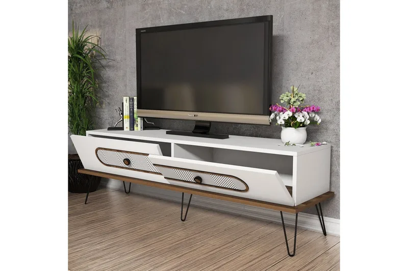 Hovdane TV-Bänk 145 cm - Vit - Möbler - Tv möbel & mediamöbel - TV bänk & mediabänk