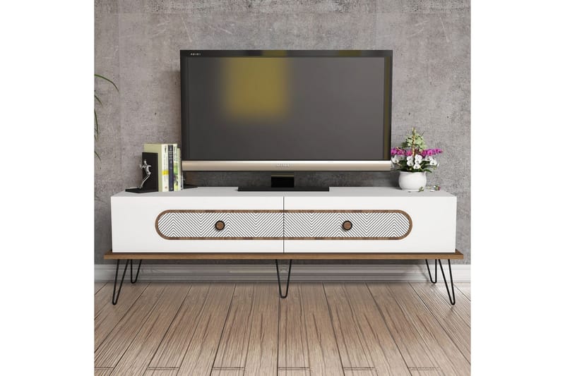 Hovdane TV-Bänk 145 cm - Vit - Möbler - Tv möbel & mediamöbel - TV bänk & mediabänk