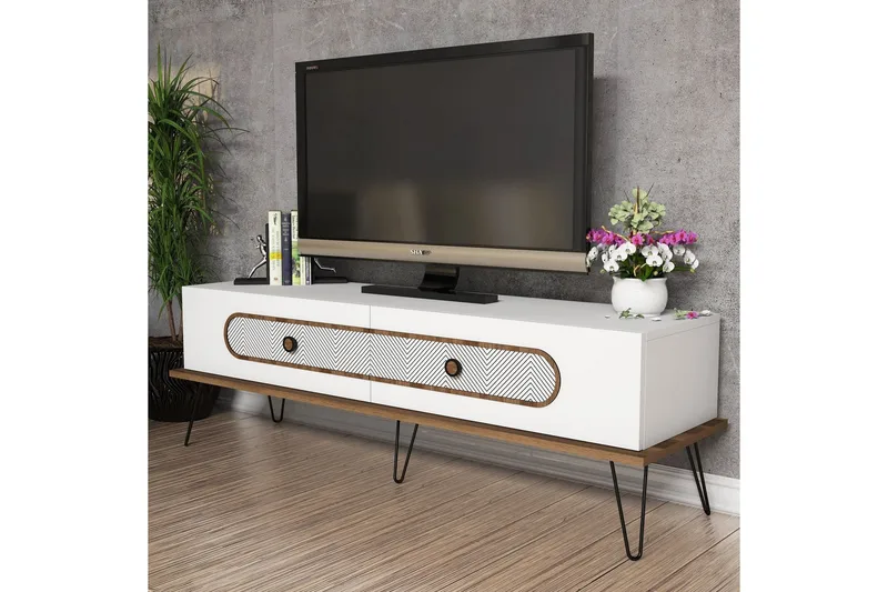Hovdane TV-Bänk 145 cm - Vit - Möbler - Tv möbel & mediamöbel - TV bänk & mediabänk