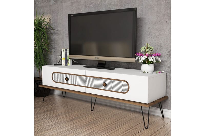 Hovdane TV-Bänk 145 cm - Vit - Möbler - Tv möbel & mediamöbel - TV bänk & mediabänk