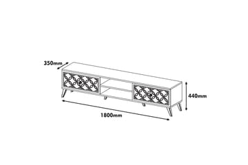 Hovdane TV-Bänk 180 cm - Brun/Gul - Möbler - Tv möbel & mediamöbel - TV bänk & mediabänk