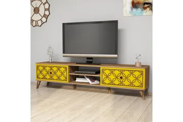 Hovdane TV-Bänk 180 cm - Brun/Gul - Möbler - Tv möbel & mediamöbel - TV bänk & mediabänk