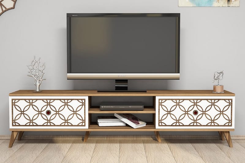Hovdane TV-Bänk 180 cm - Brun/Vit - Möbler - Tv möbel & mediamöbel - TV bänk & mediabänk