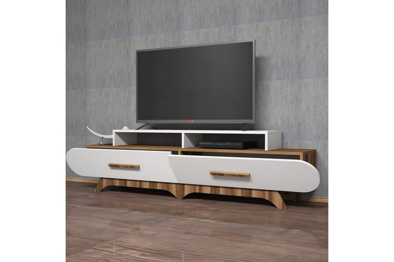 Hovdane TV-Bänk 205 cm - Brun/Vit - Möbler - Tv möbel & mediamöbel - TV bänk & mediabänk