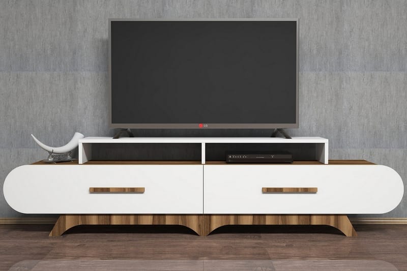 Hovdane TV-Bänk 205 cm - Brun/Vit - Möbler - Tv möbel & mediamöbel - TV bänk & mediabänk