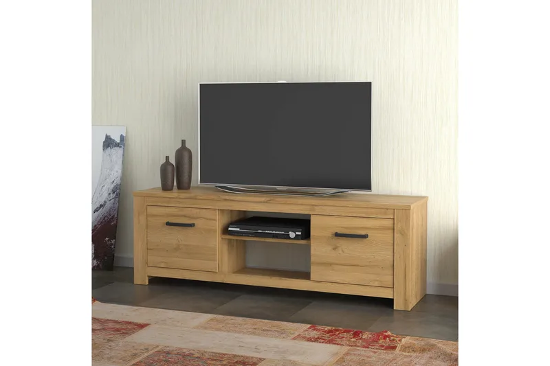 Hovencamp TV-Bänk 161 cm - Brun - Möbler - Tv möbel & mediamöbel - TV bänk & mediabänk