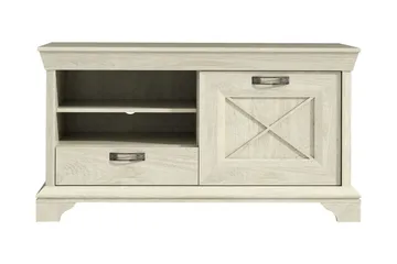 Hurlston TV-Bänk 123 cm med Förvaring i Målat Trä - Beige - Möbler - Tv möbel & mediamöbel - TV bänk & mediabänk