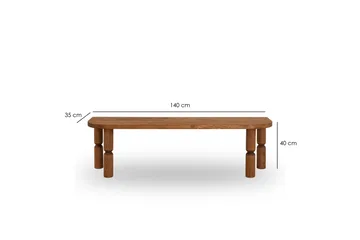 Ida Golvstående Tv Bänk 140 cm i Mörkt Trä - Brun - Möbler - Tv möbel & mediamöbel - TV bänk & mediabänk