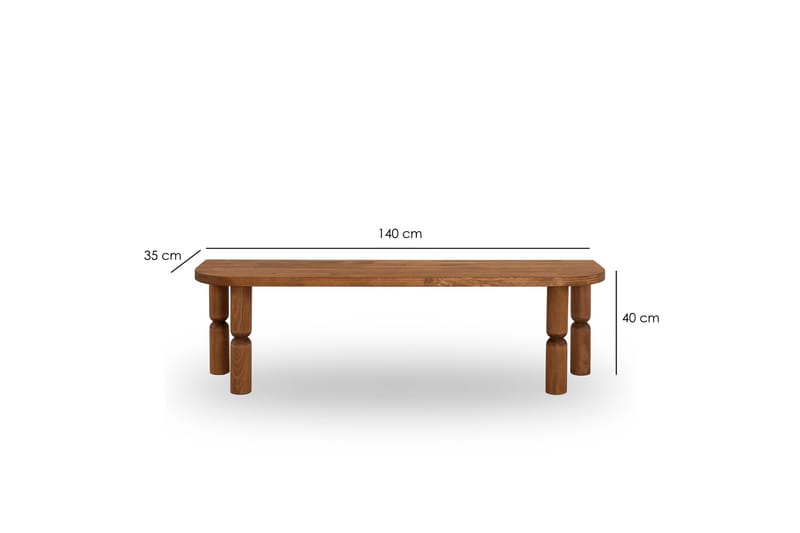 Ida Golvstående Tv Bänk 140 cm i Mörkt Trä - Brun - Möbler - Tv möbel & mediamöbel - TV bänk & mediabänk