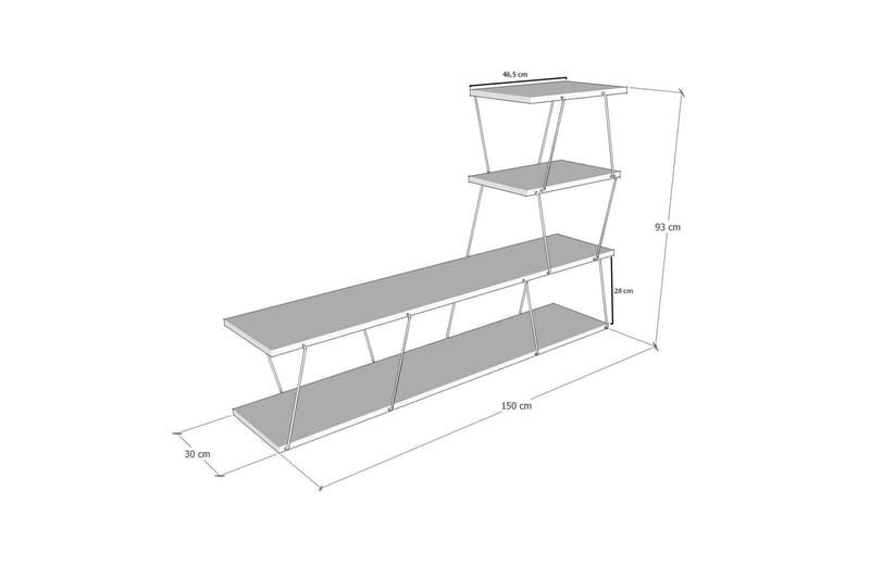 Igazz Tv-bänk 150 cm - Vit - TV bänk & mediabänk