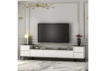 Imaj Tv-bänk 260 cm - Guld/Svart/Vit - Möbler - Tv möbel & mediamöbel - TV bänk & mediabänk