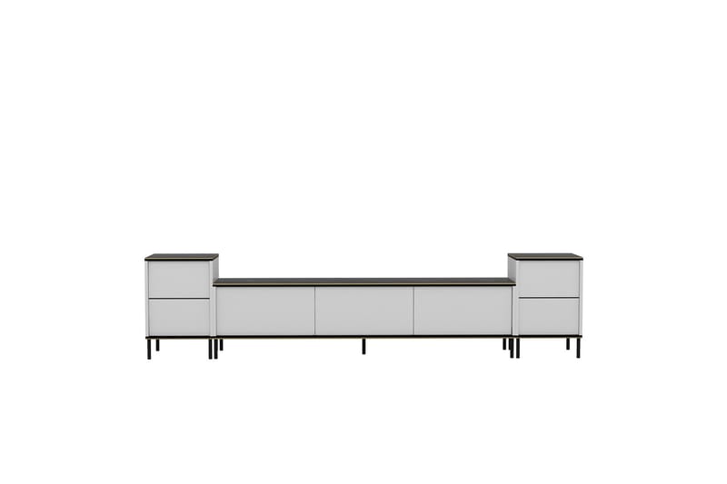 Imaj Tv-bänk 260 cm - Guld/Svart/Vit - Möbler - Tv möbel & mediamöbel - TV bänk & mediabänk