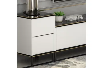 Imaj Tv-bänk 260 cm - Guld/Svart/Vit - Möbler - Tv möbel & mediamöbel - TV bänk & mediabänk