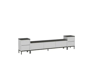 Imaj Tv-bänk 260 cm - Guld/Svart/Vit - Möbler - Tv möbel & mediamöbel - TV bänk & mediabänk