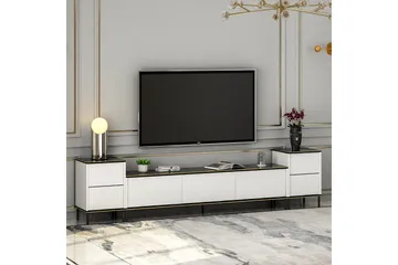 Imaj Tv-bänk 260 cm - Guld/Svart/Vit - Möbler - Tv möbel & mediamöbel - TV bänk & mediabänk
