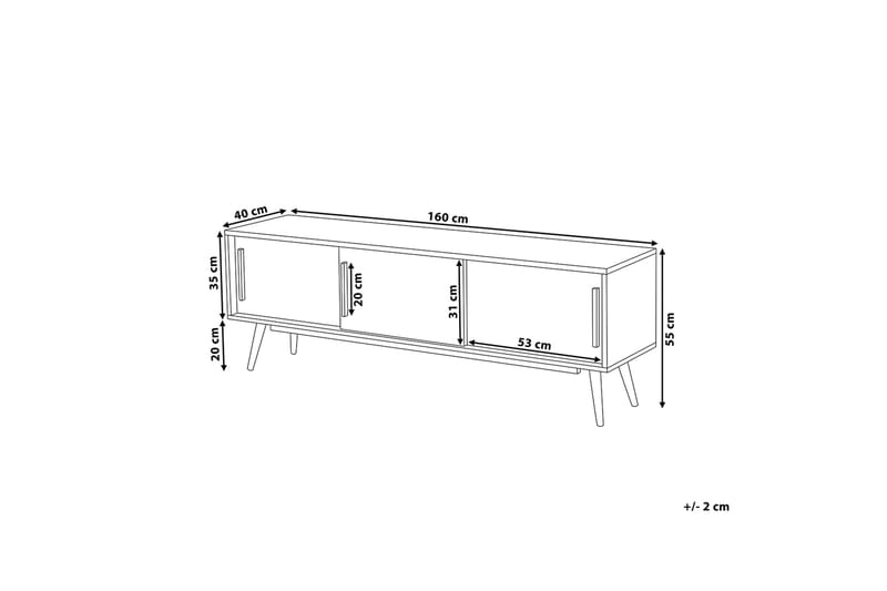 Indiana Tv-Bänk 40x160 cm - Vit - Möbler - Tv möbel & mediamöbel - TV bänk & mediabänk