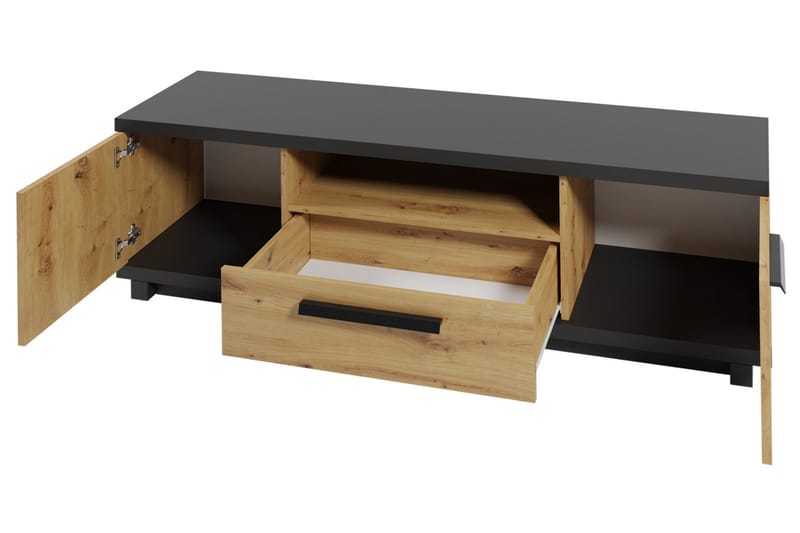 Ingram TV-bänk 40x135 cm - Ek/Svart - Möbler - Tv möbel & mediamöbel - TV bänk & mediabänk