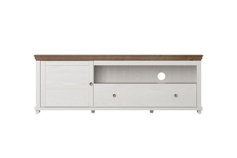 Ivreri Tv-bänk 181 cm - Vit/Natur - Möbler - Tv möbel & mediamöbel - TV bänk & mediabänk