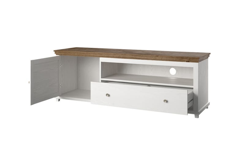 Ivreri Tv-bänk 181 cm - Vit/Natur - Möbler - Tv möbel & mediamöbel - TV bänk & mediabänk